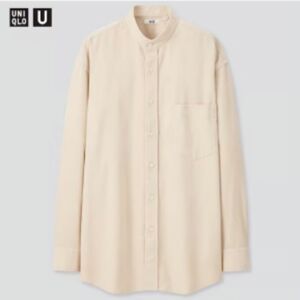 Uniqlo Men's Cream Casual Button Down Shirt